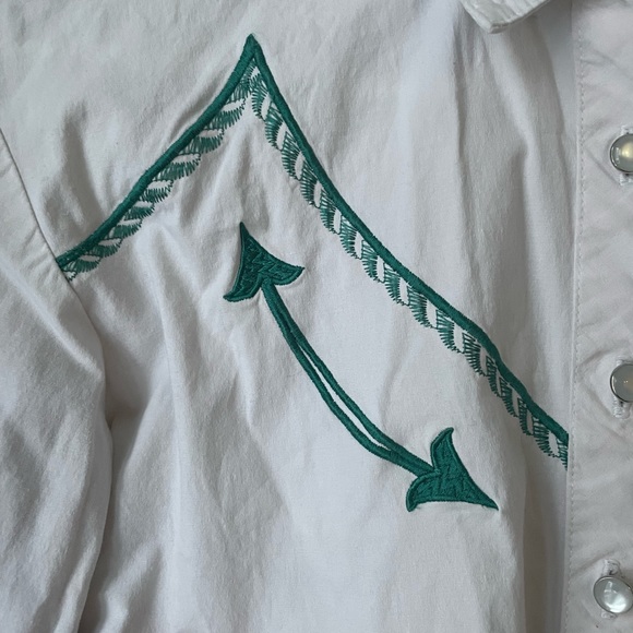 Vintage Embroidered Western Blouse - Made in USA - Picture 2 of 3